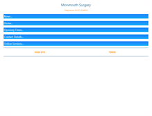 Tablet Screenshot of monmouthsurgery.co.uk